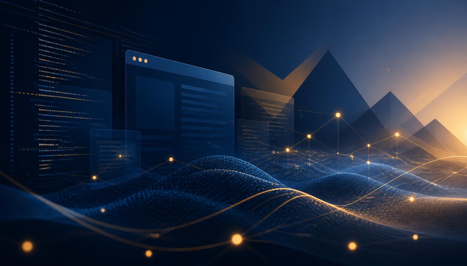 Abstract web development visual